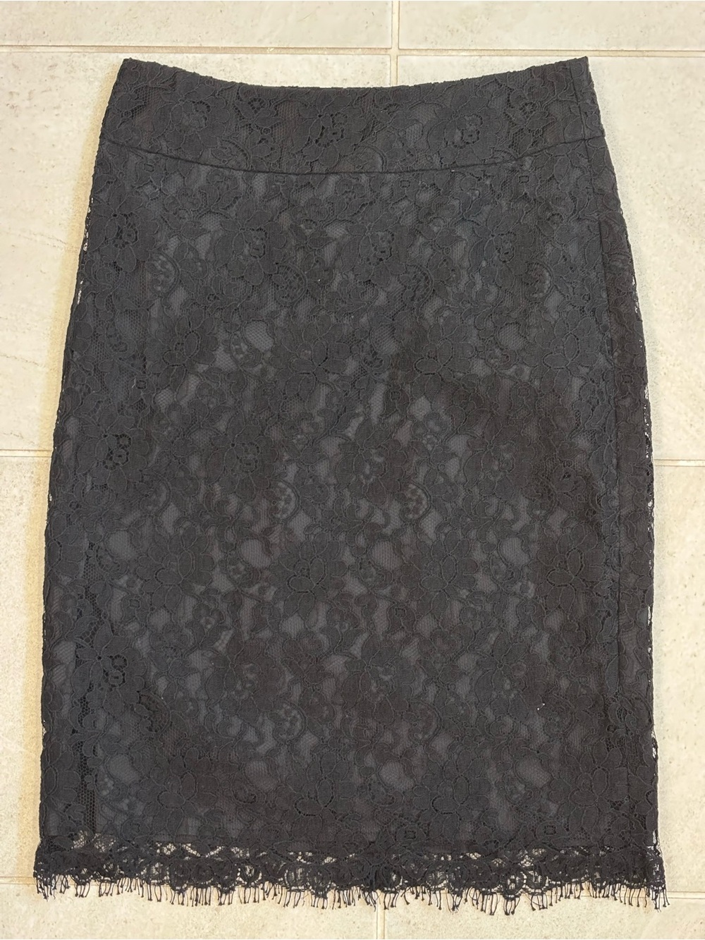 Banana Republic Black Lace Pencil Skirt